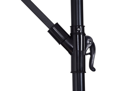 black cantilever patio umbrella, tilting Persist Collection detail image CorLiving#color_black