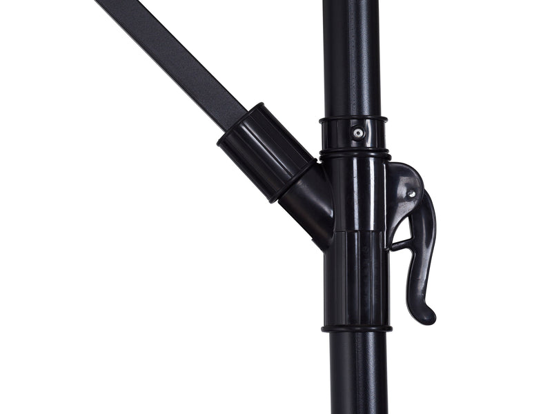 black cantilever patio umbrella, tilting Persist Collection detail image CorLiving