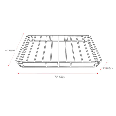 Twin / Single Box Spring, Ready-to-Assemble measurements diagram by CorLiving