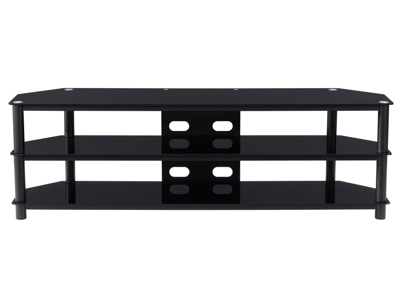 Black TV Bench for TVs up to 85" Travers Collection product image by CorLiving