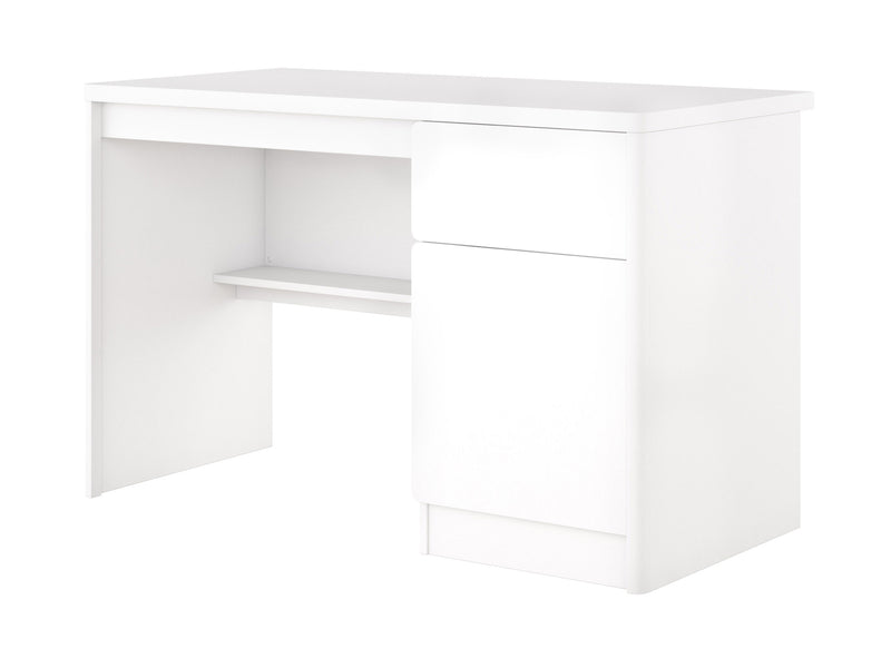 white Desk with Cabinet Kingston Collection product image by CorLiving