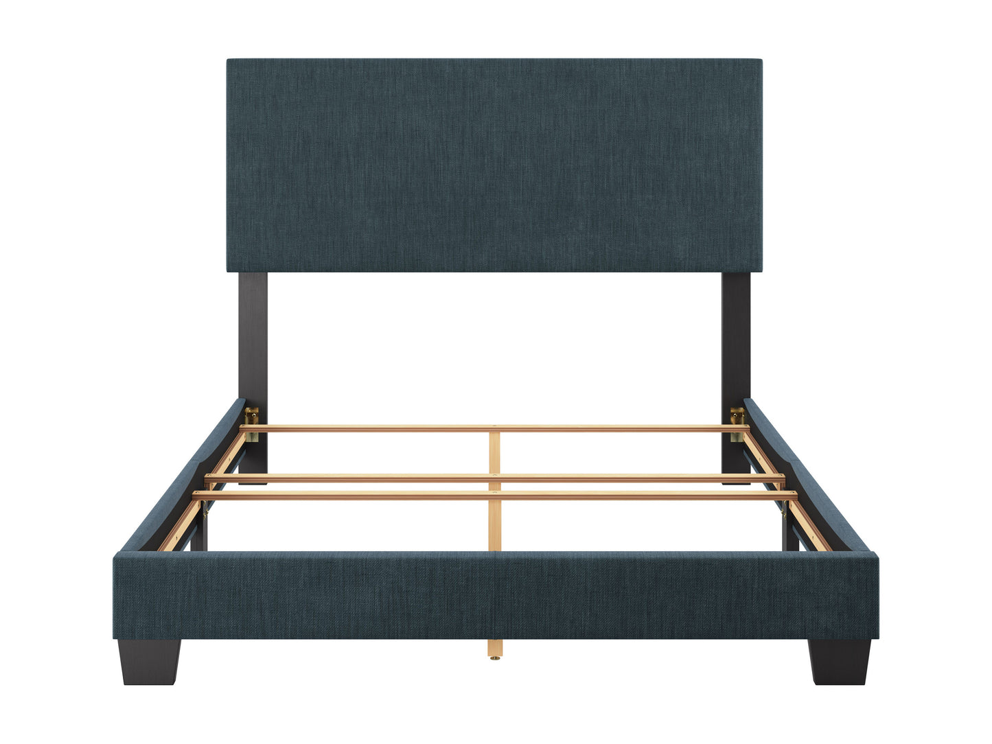 Modern Minimalist Upholstered Full Bed, Blue