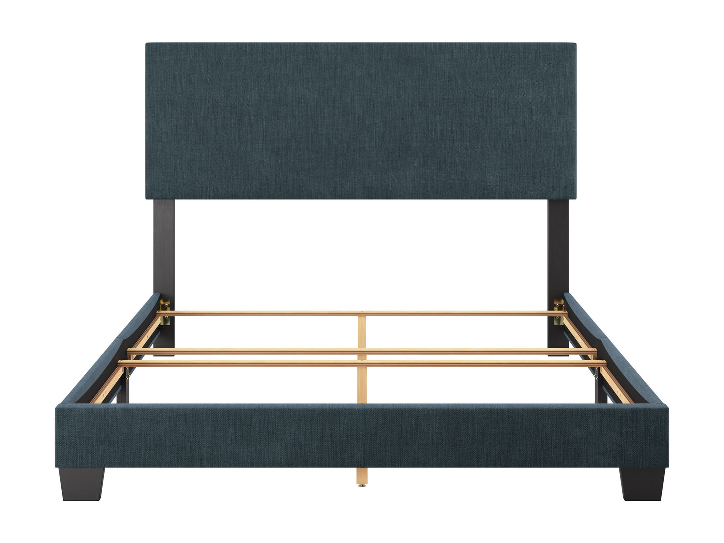 Modern Minimalist Upholstered Queen Bed, Blue