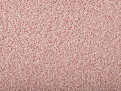 Modern Minimalist Boucle Full Bed, Pink