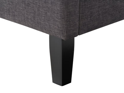 Dark Grey Upholstered Queen Bed