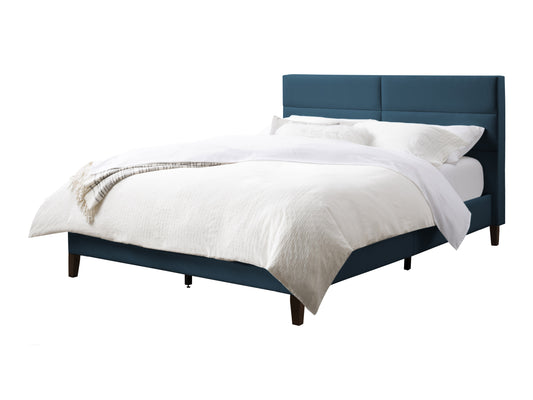 Blue Upholstered King Bed