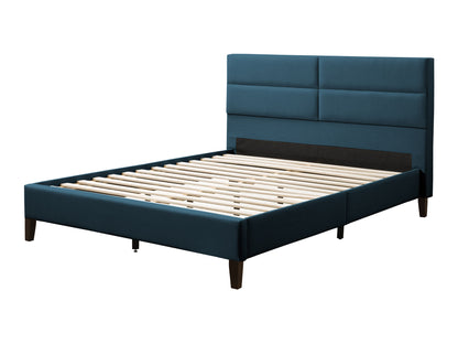 Blue Upholstered Queen Bed