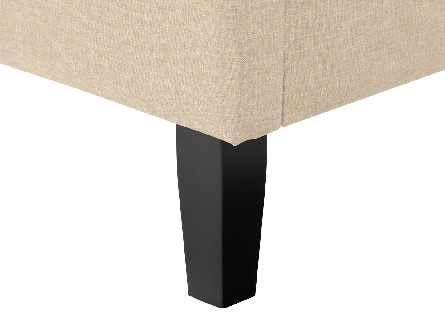 Beige Upholstered King Bed