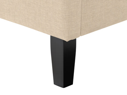 Beige Upholstered King Bed