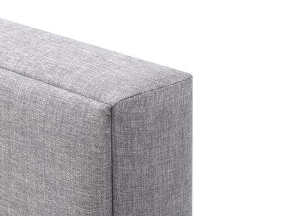 Light Grey Upholstered Double Bed