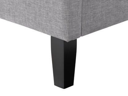 Light Grey Upholstered King Bed