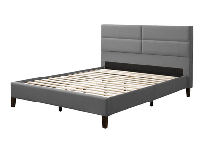 Light Grey Upholstered Queen Bed