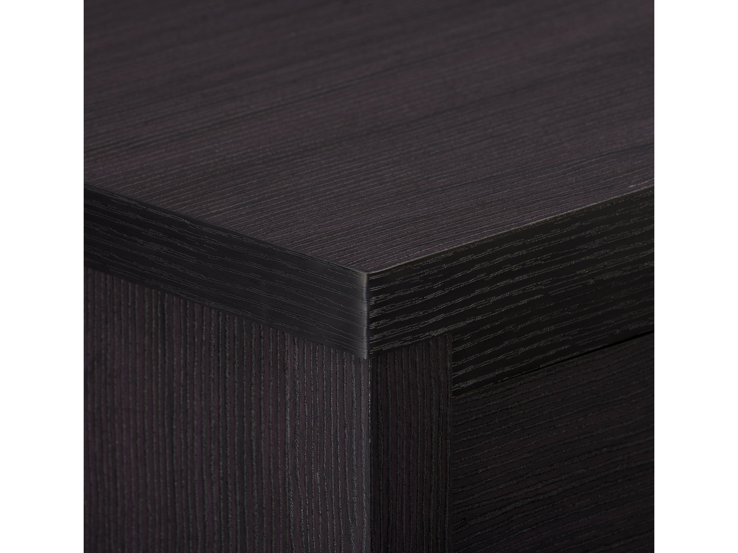 Black 5-Drawer Dresser with Interlocking Drawers