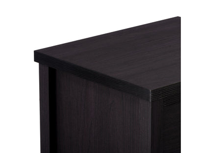 Black 5-Drawer Dresser with Interlocking Drawers