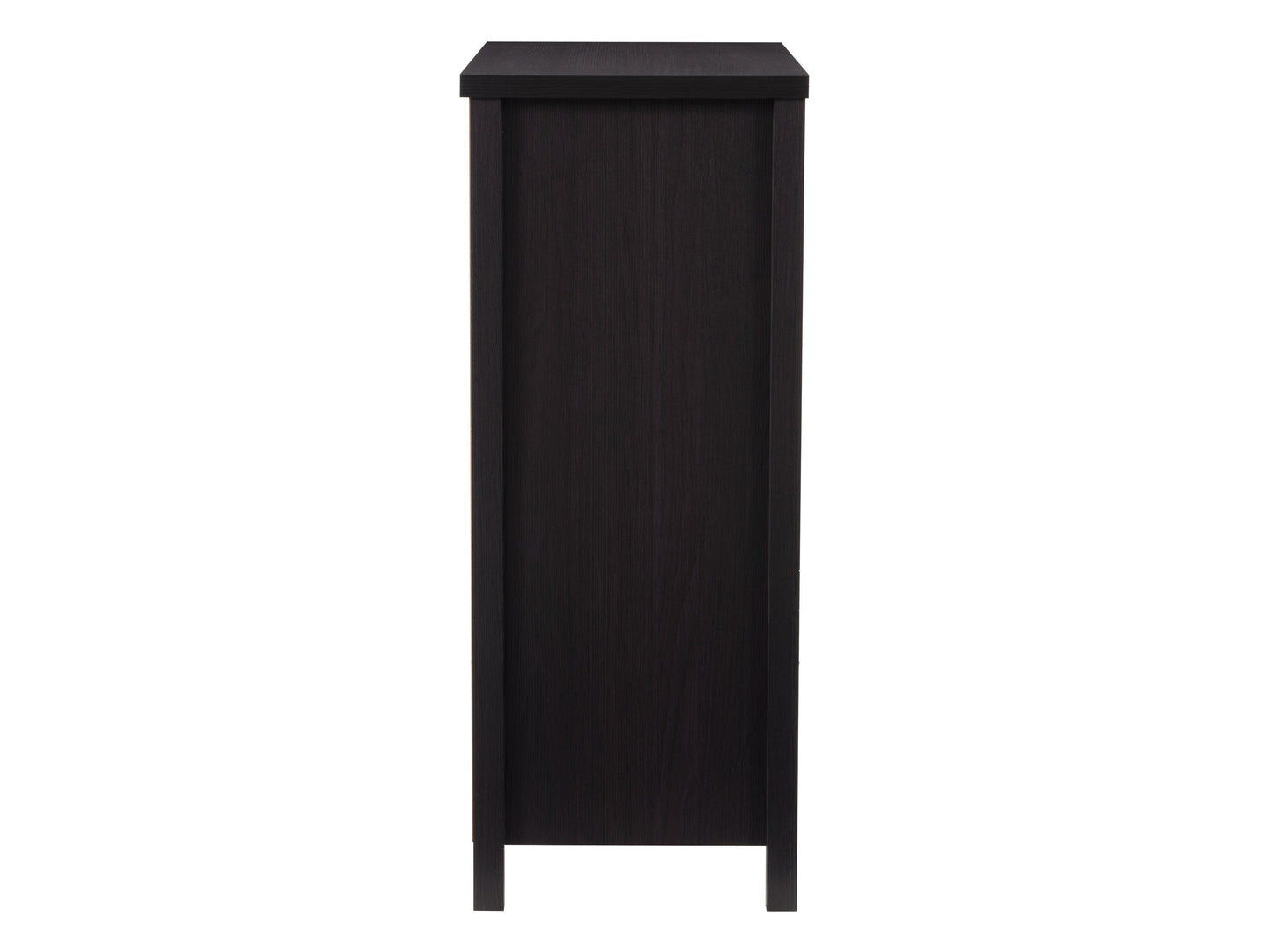 Black 5-Drawer Dresser with Interlocking Drawers
