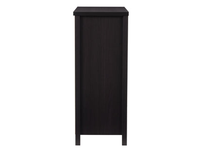 Black 5-Drawer Dresser with Interlocking Drawers