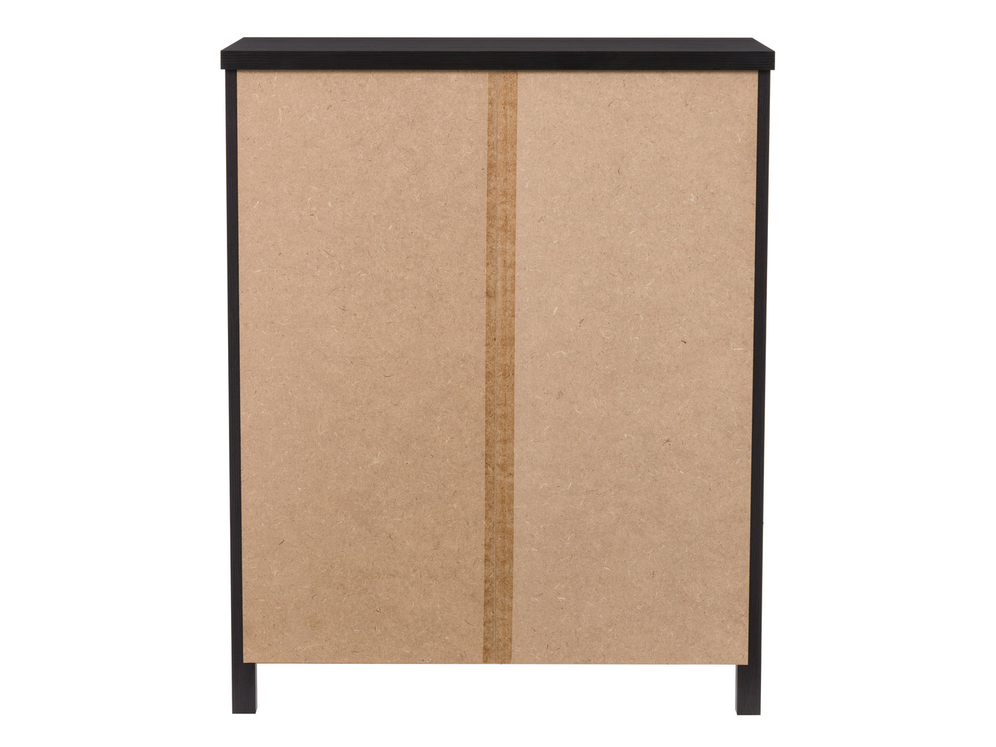 Black 5-Drawer Dresser with Interlocking Drawers
