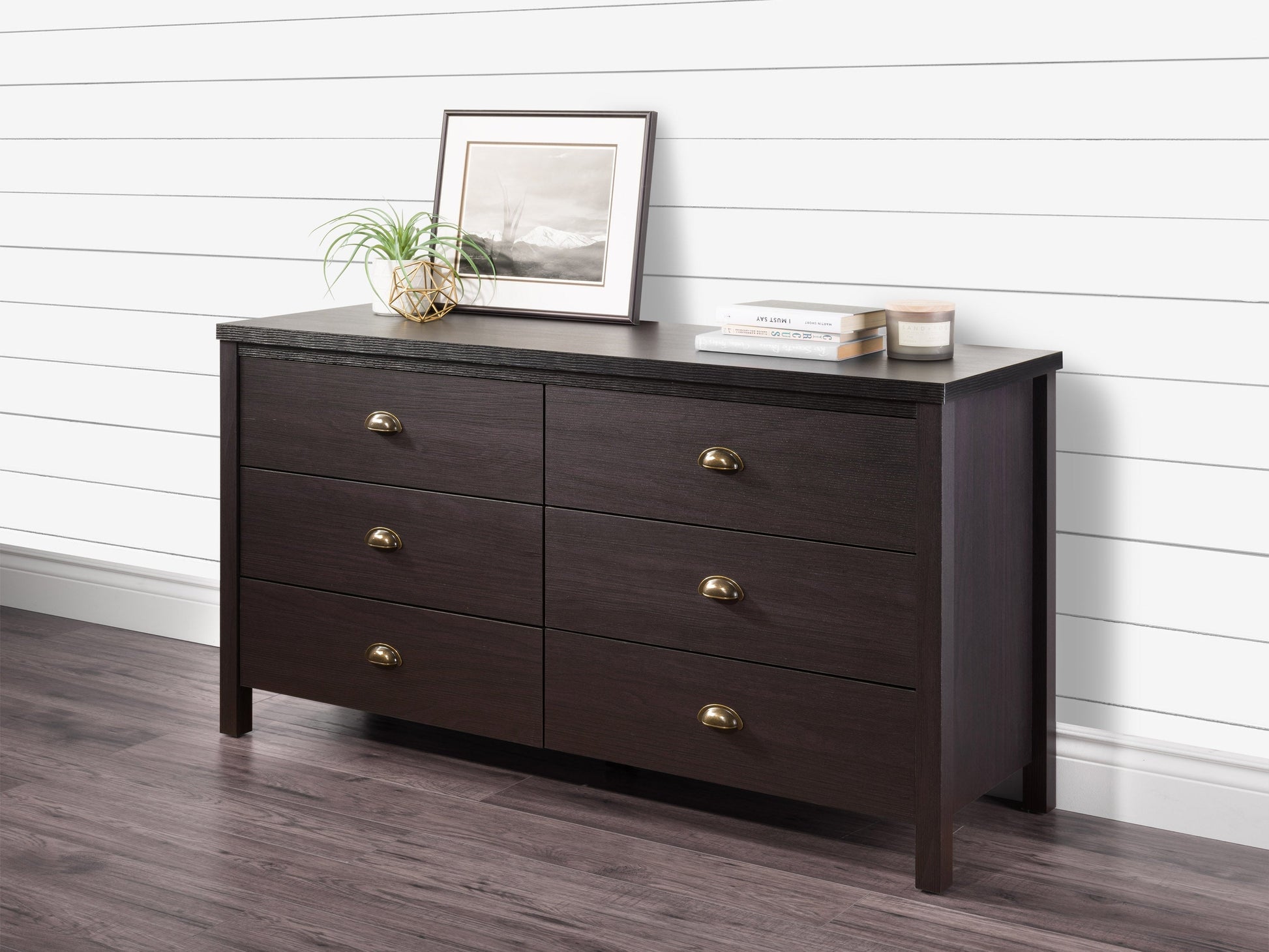 6 Drawer Wide Dresser | Rustic Style CorLiving Furniture 6 Drawer Wide Dresser | Rustic Style CorLiving Furniture