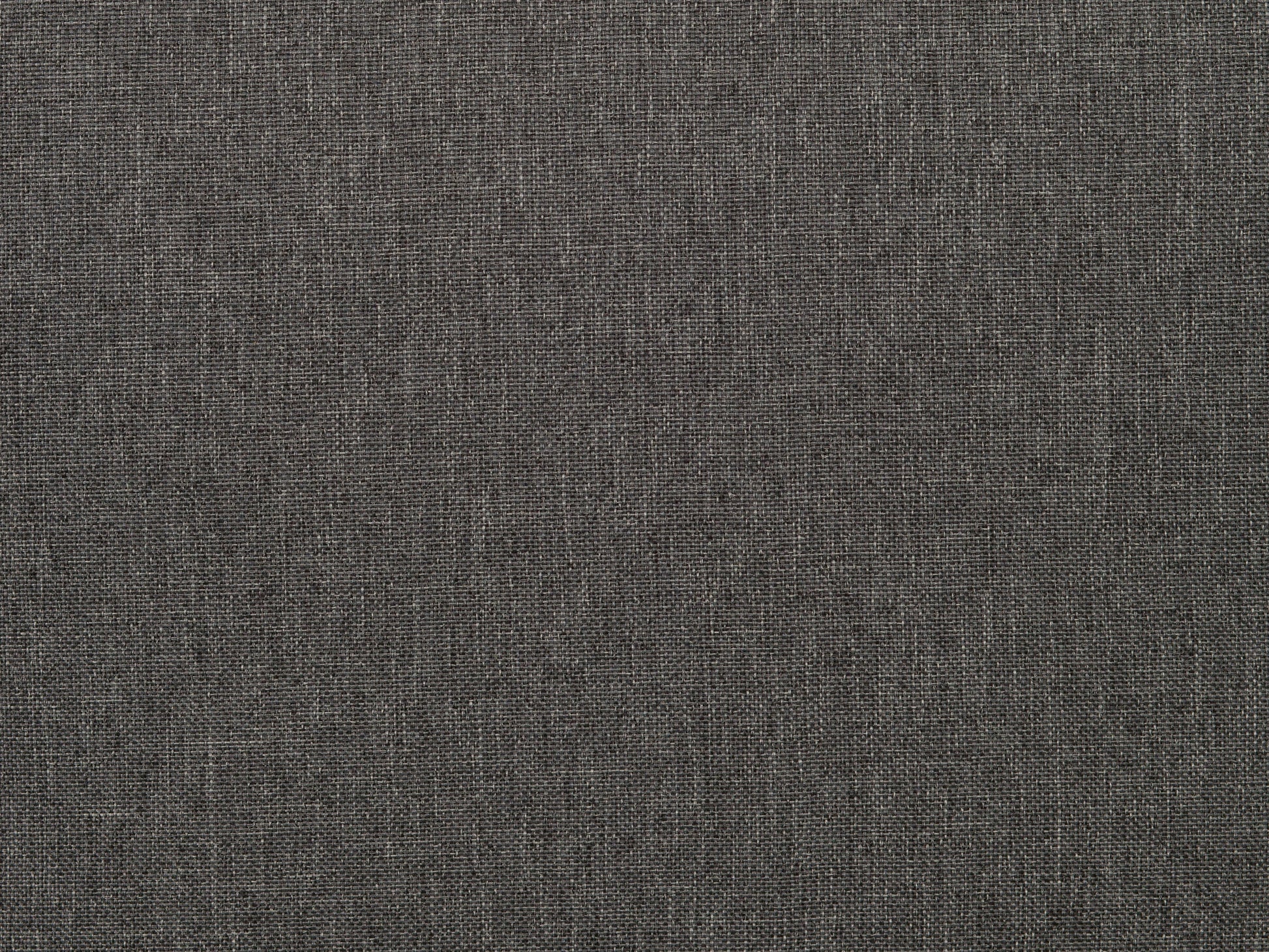 Charcoal brown fabric bar stool with cushioned seat, wooden legs, and footrest for counter height seating.