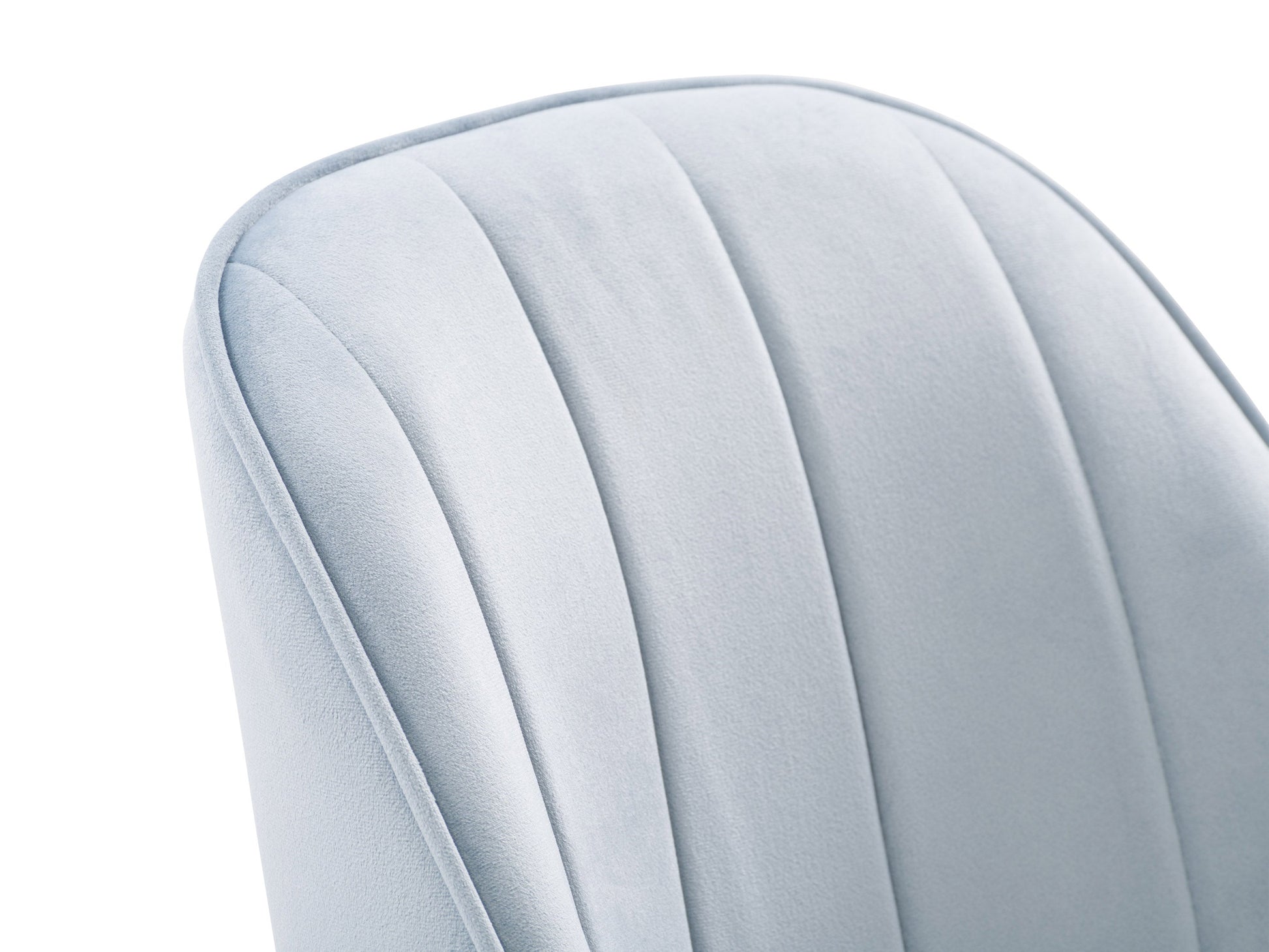 Blue velvet dining chairs set of 2 with gold metal legs and tufted backrest for modern dining room.