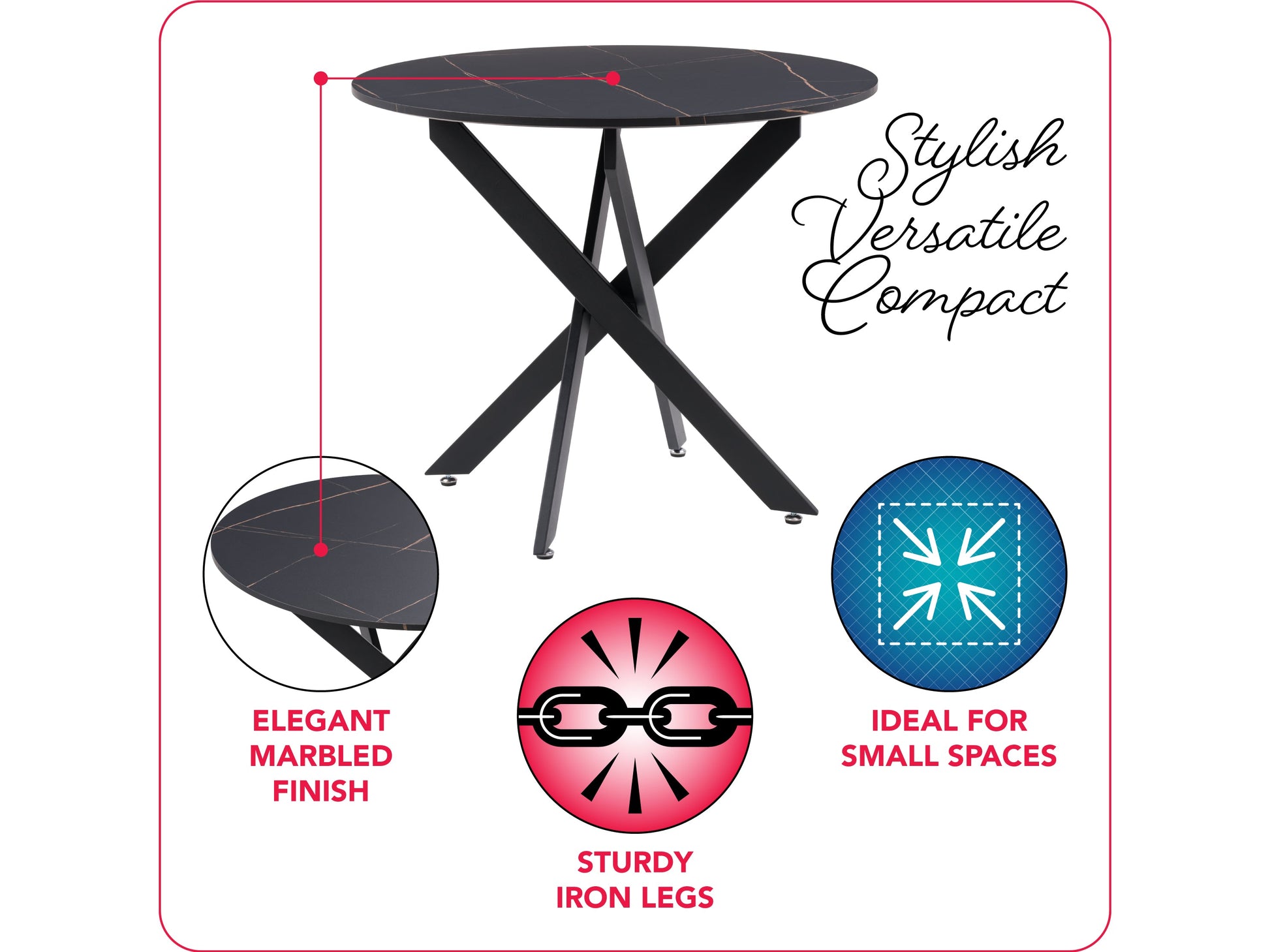 Black dining room set with 4 cushioned chairs, sleek black finish, modern design, and wooden table.
