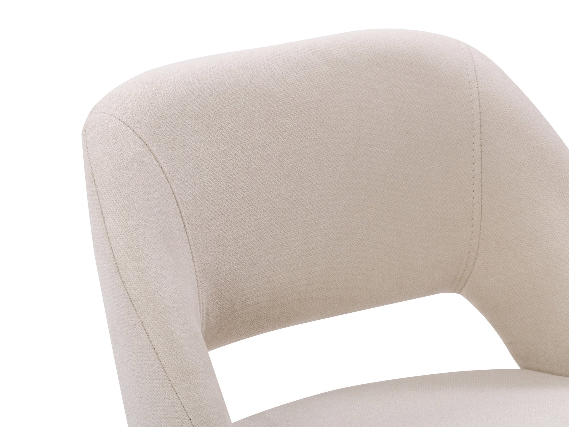 Cream velvet bar stools set of 2 with gold metal legs, tufted backrest, and modern design.