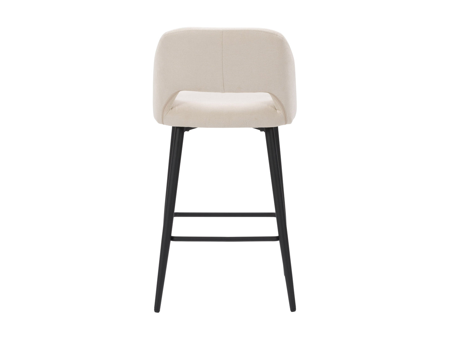 Cream velvet bar stools set, featuring gold metal legs and tufted backrests, perfect for modern kitchen or bar spaces.