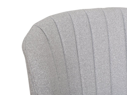 Light grey metal bar stools, set of 2, with cushioned seats and sleek modern design.