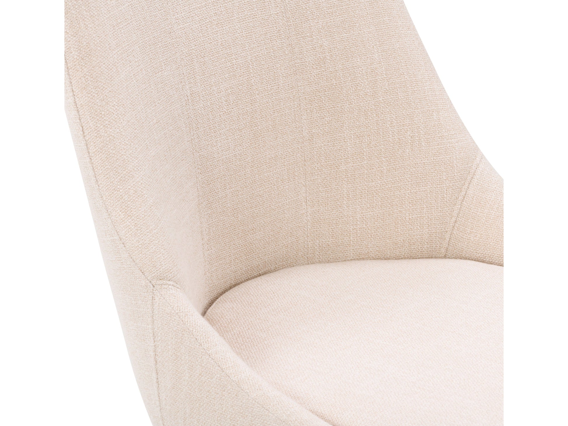 Beige modern bar stool with cushioned seat, wooden legs, and a sleek, minimalist design.