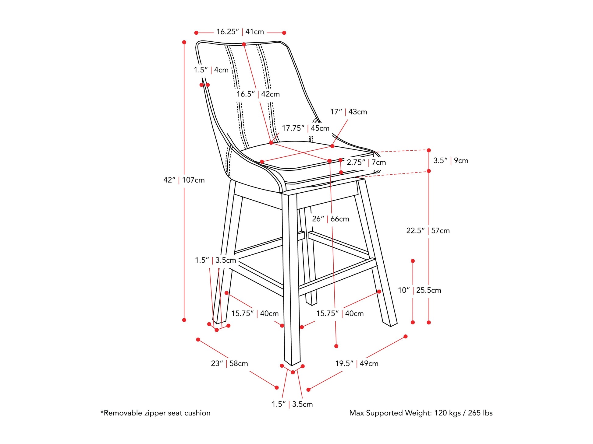Blue modern bar stool with cushioned seat, sleek metal legs, and footrest, perfect for contemporary kitchens and bars.