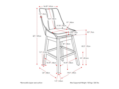 Light grey modern bar stool with wooden legs and cushioned seat, minimalist design, perfect for contemporary kitchens