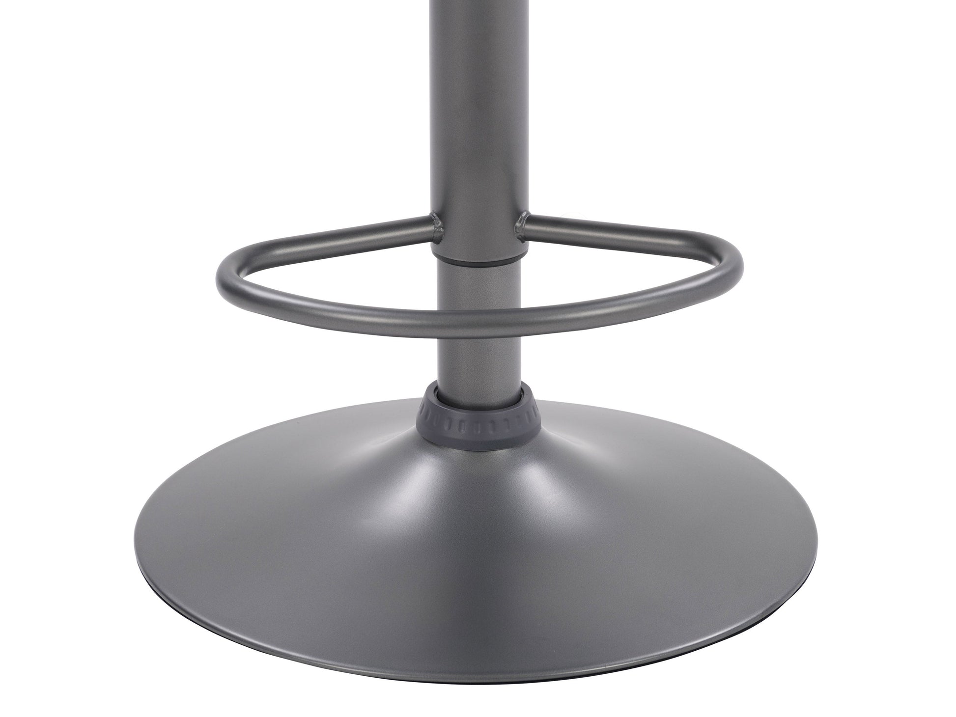 Swivel grey bar stools set of 2 with padded seats, metal legs, and footrests for modern kitchens or home bars.