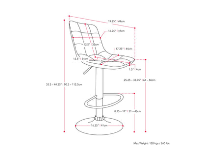 Grey swivel bar stools set with cushioned seats, metal footrests, and sleek modern design.