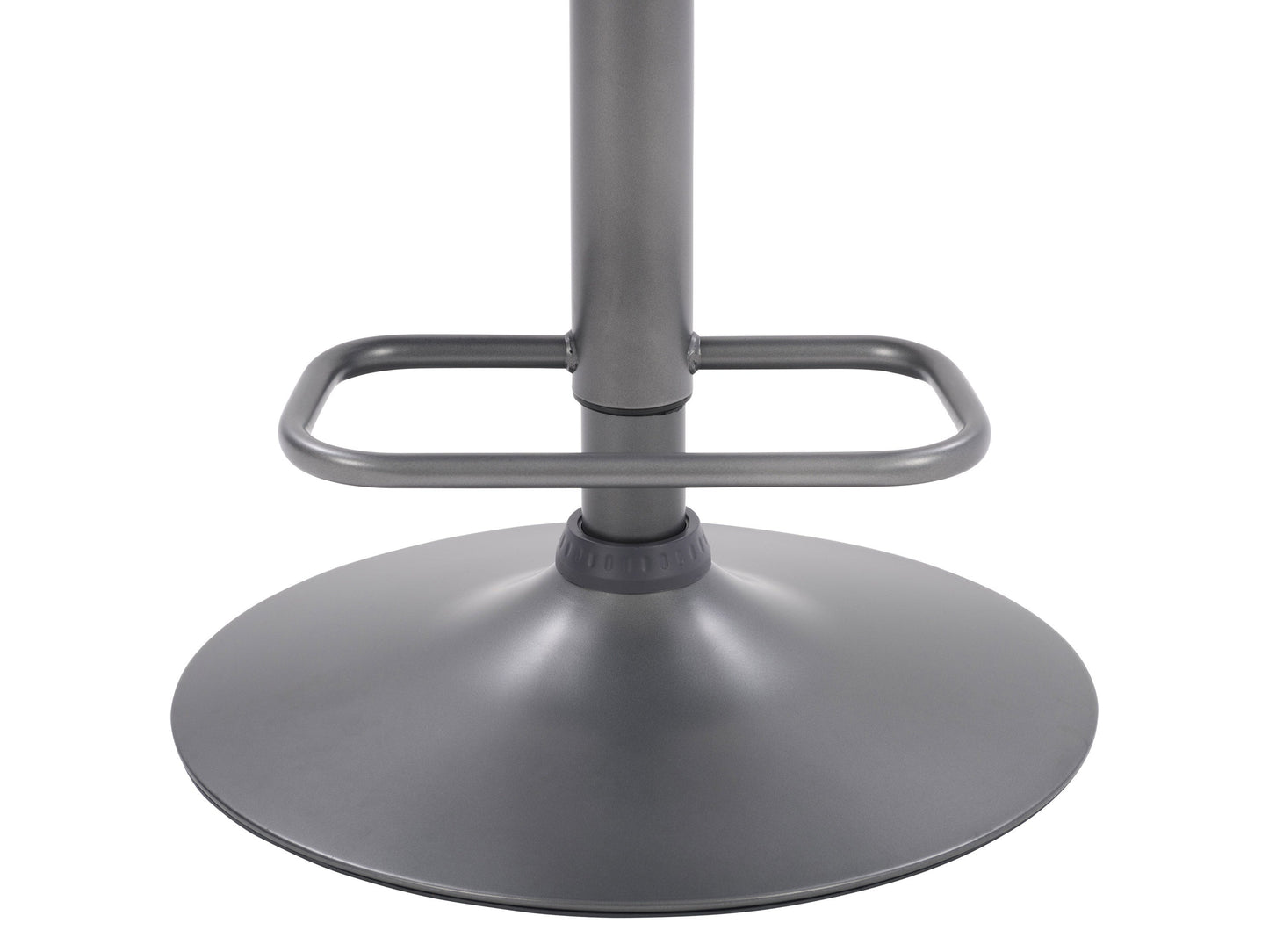 Blue swivel bar stools, set of 2, with cushioned seats, chrome base, and adjustable height for modern kitchens or bars.