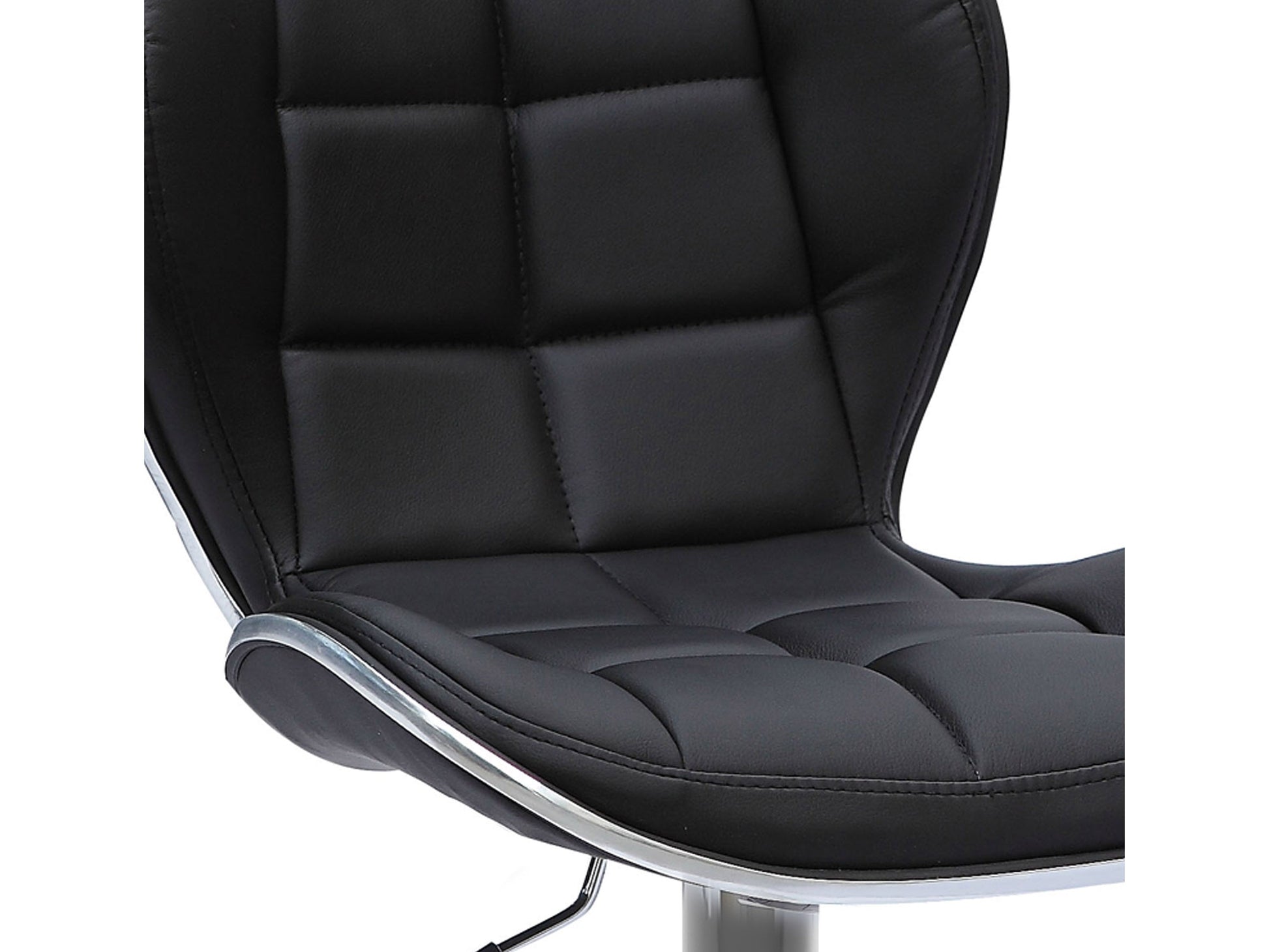 Black bar stools with backs, set of 2, featuring sleek metal legs and cushioned seats, perfect for modern kitchens or bars.