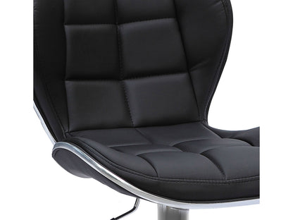 Black bar stools with backs, set of 2, featuring sleek metal legs and cushioned seats, perfect for modern kitchens or bars.