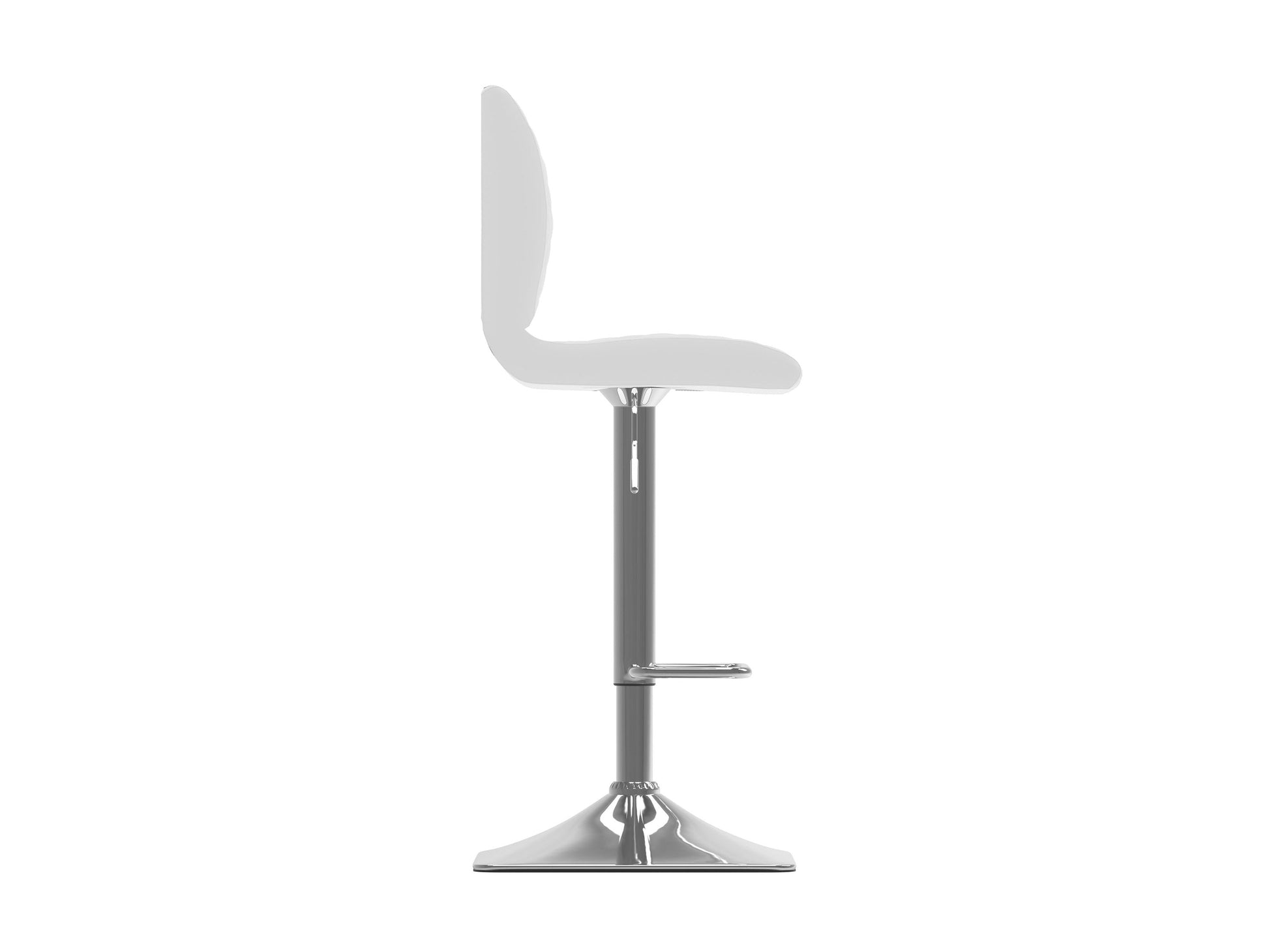 White tufted bar stools set of 2 with wooden legs and padded seats, perfect for modern kitchen or bar area.