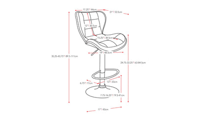 Modern bar stool with black metal frame, dark wood seat, and backrest. Features a minimalist design with sturdy construction and sleek lines, perfect for contemporary kitchens or home bars.
