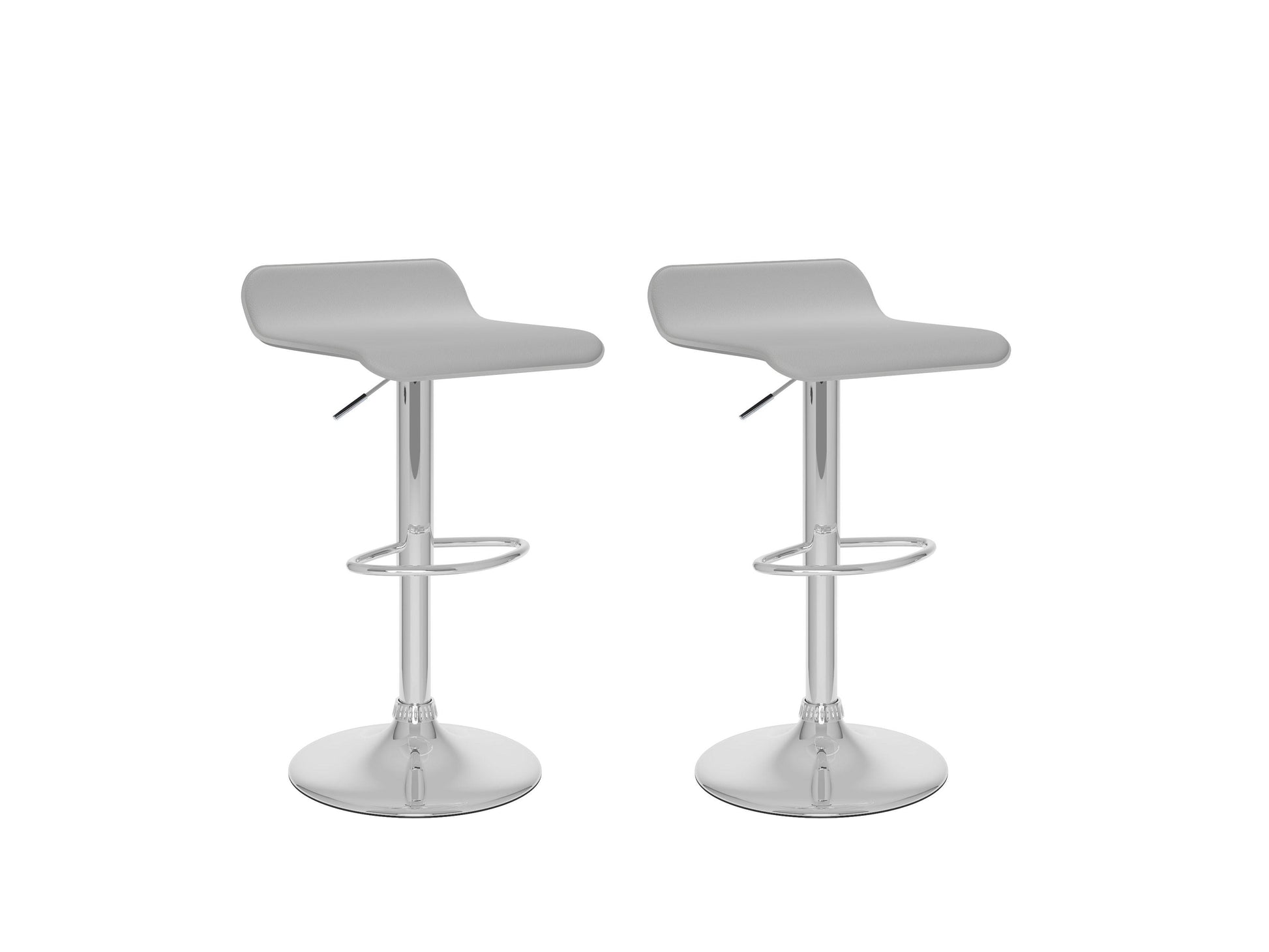 Set of 2 low back bar stools featuring a sleek black metal frame, cushioned seats in a rich brown leather finish, and a minimalist design ideal for modern kitchens or home bars.
