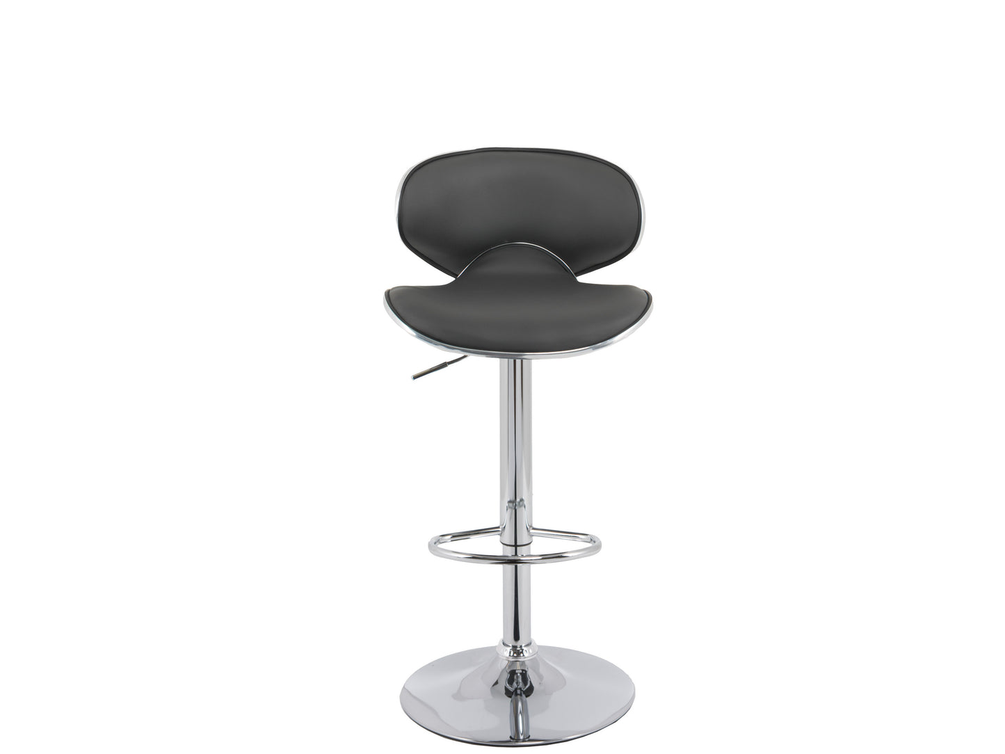 Dark grey bar stools set of 2 with cushioned seats, sleek metal frames, and footrests. Ideal for modern kitchen islands or home bars, offering comfort and contemporary style.