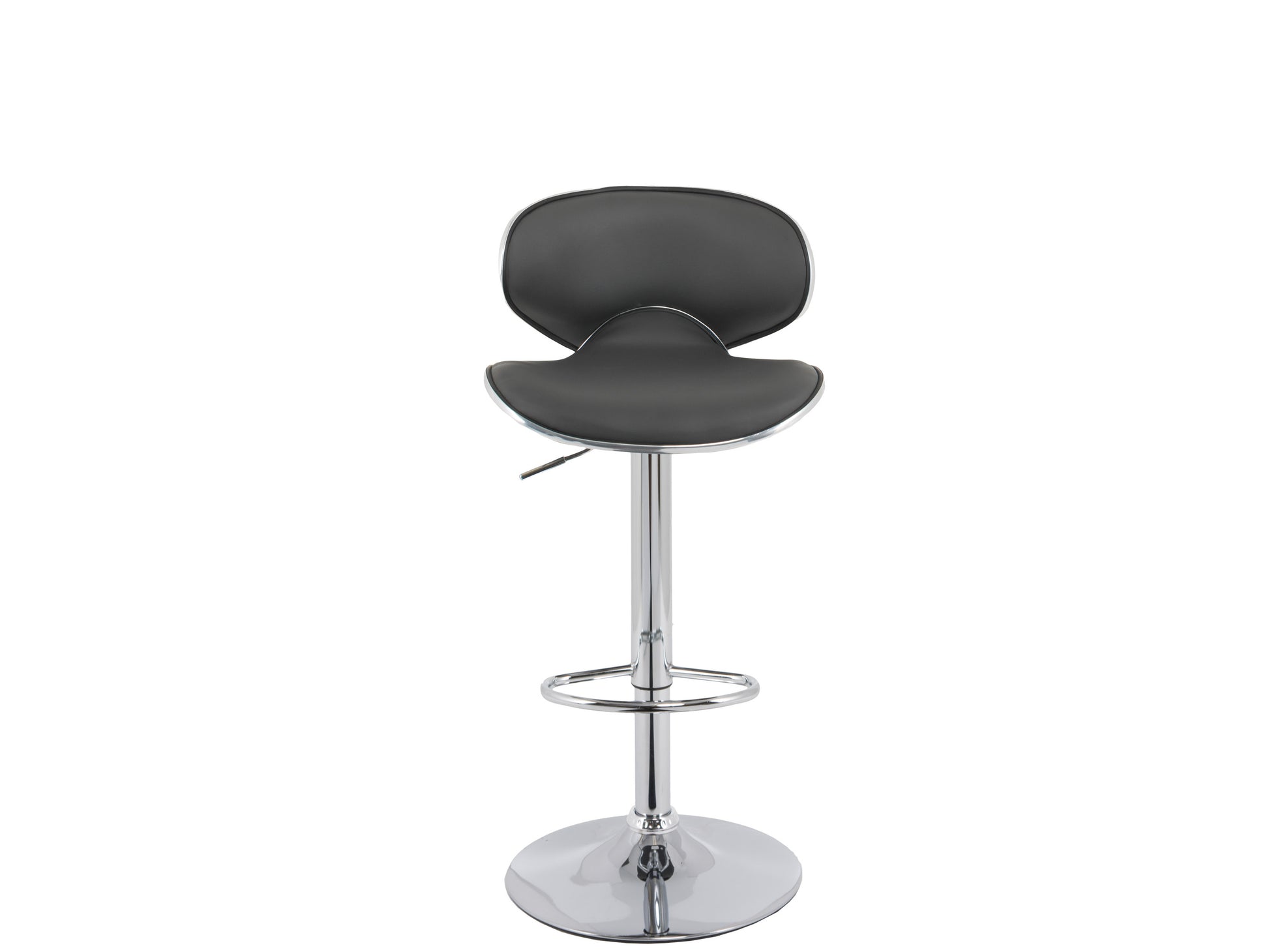 Dark grey bar stools set of 2 with cushioned seats, sleek metal frames, and footrests. Ideal for modern kitchen islands or home bars, offering comfort and contemporary style.