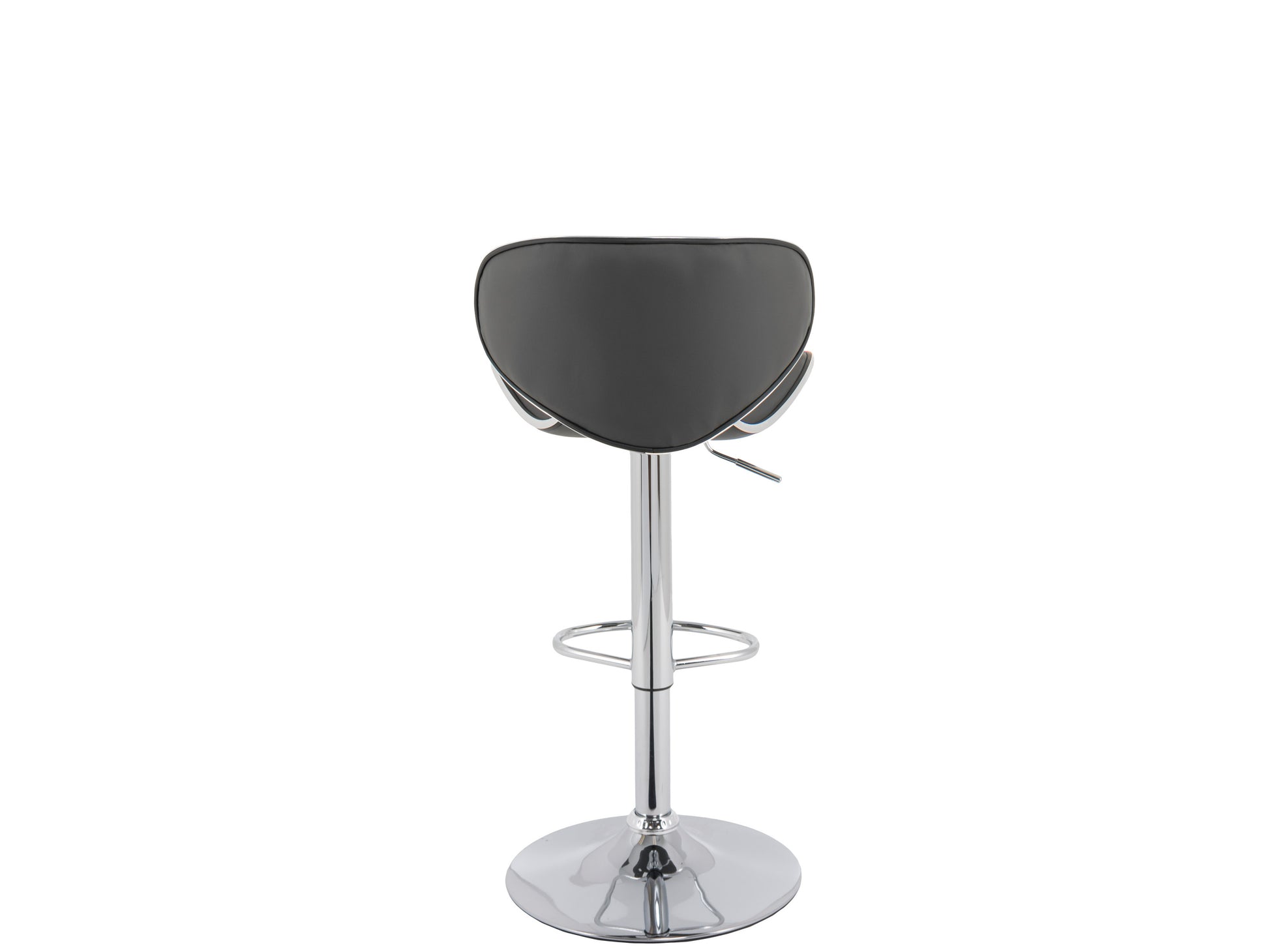 Dark grey bar stools set of 2 with cushioned seats, sleek black metal legs, and footrests, perfect for modern kitchen or bar areas, offering comfort and style in a minimalist design.