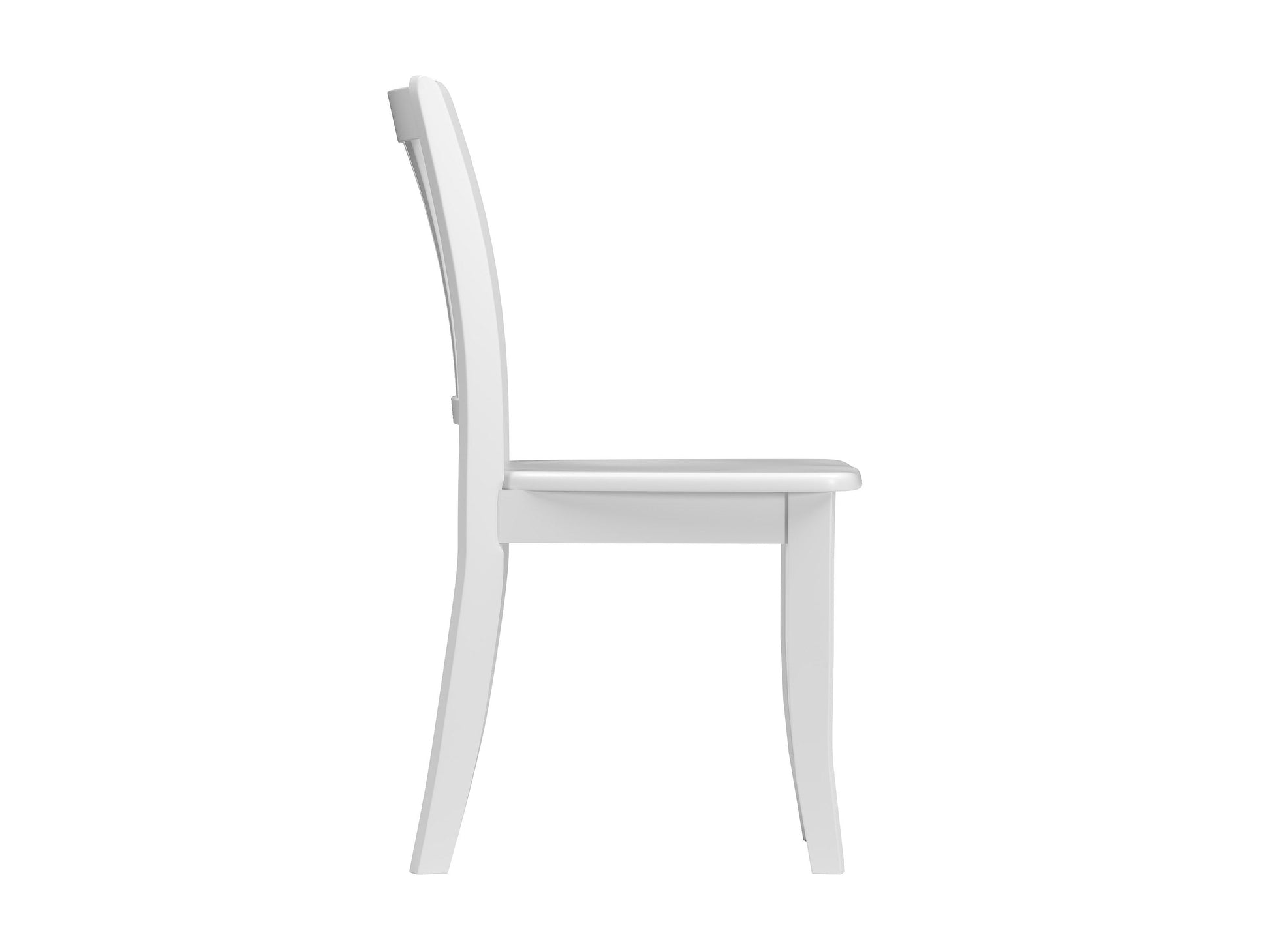 White solid wood dining chairs, set of 2, with ergonomic design and sturdy construction, perfect for modern dining rooms.