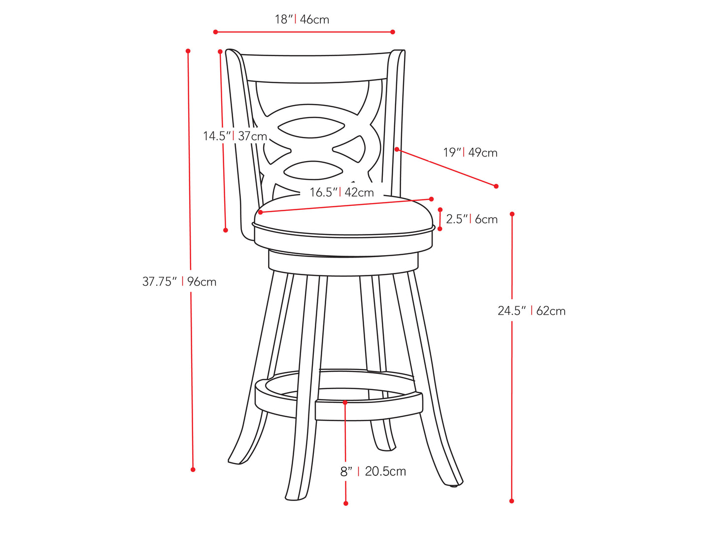 Alt Tag: Modern wood bar stool with natural wood finish, black metal legs, and a curved seat design, ideal for counter height seating in kitchens or bars.