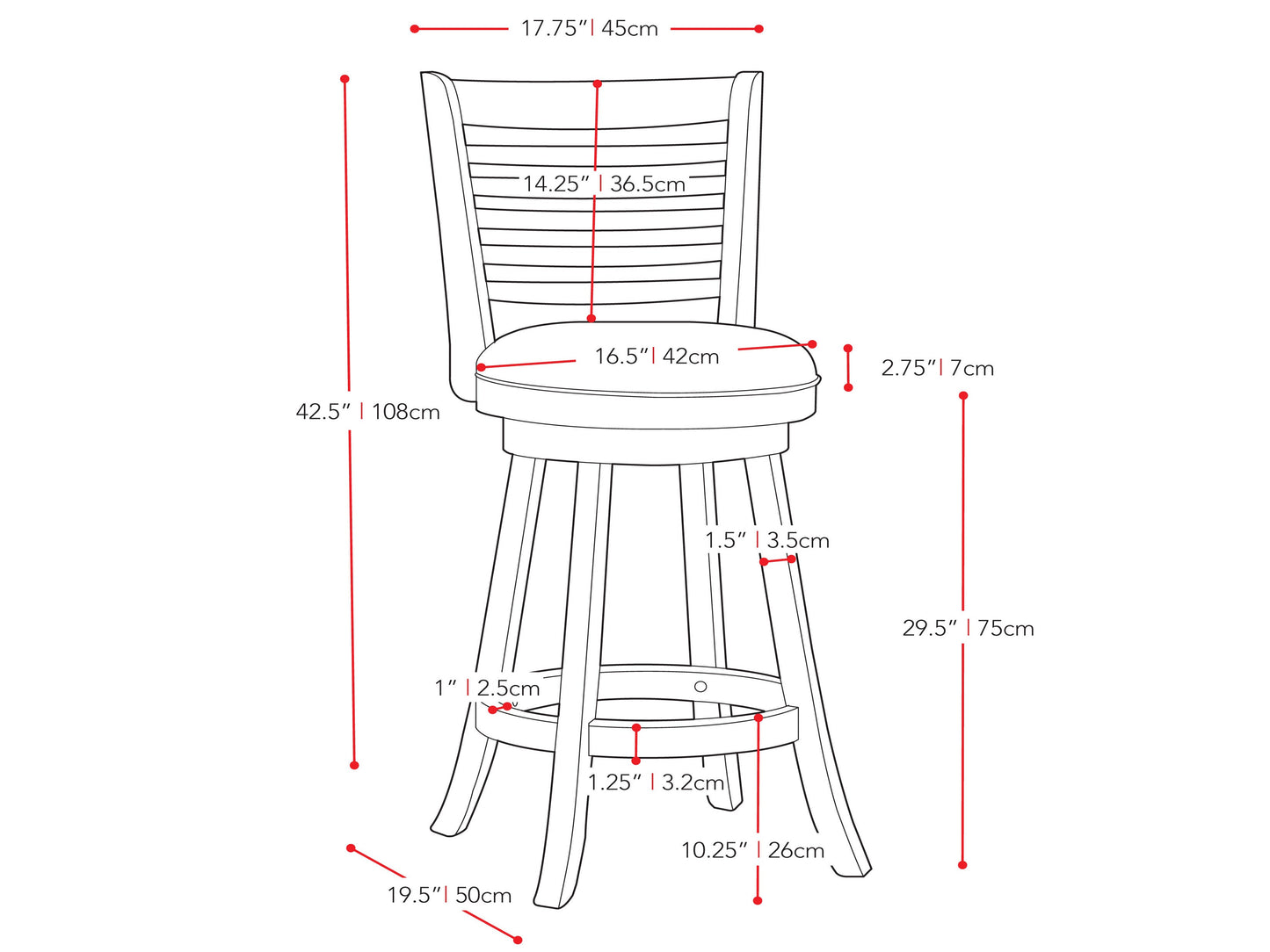 White bar height bar stools set of 2 with cushioned seats, sleek metal legs, and modern design.