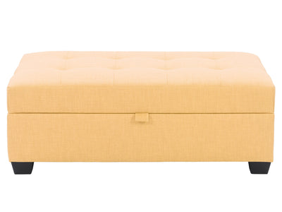 yellow Tufted Storage Bench Antonio Collection product image by CorLiving#color_antonio-yellow