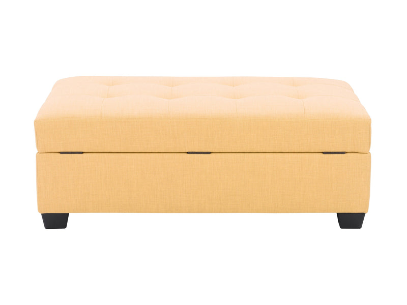 yellow Tufted Storage Bench Antonio Collection product image by CorLiving