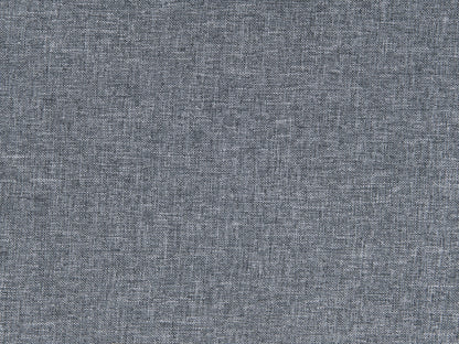 Grey double storage ottoman with tufted fabric, wooden legs, and spacious interior storage.