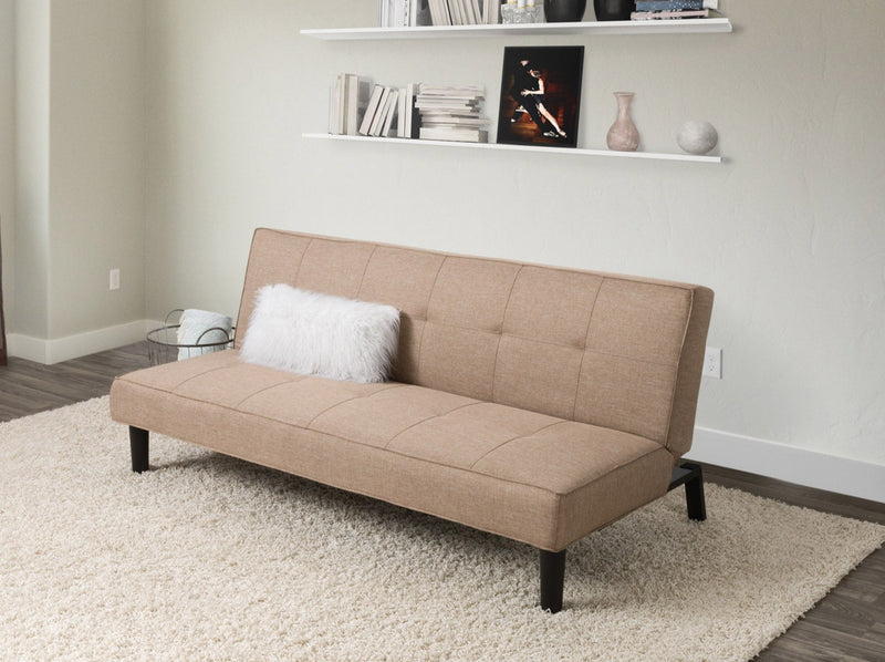 Convertible Futon Sofa Bed Solid Wood Frame CorLiving Furniture