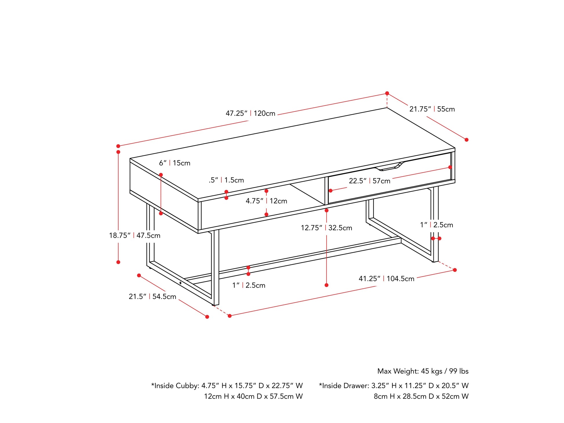 White rectangular coffee table with sleek metal legs, minimalist design, and smooth surface for modern living rooms.